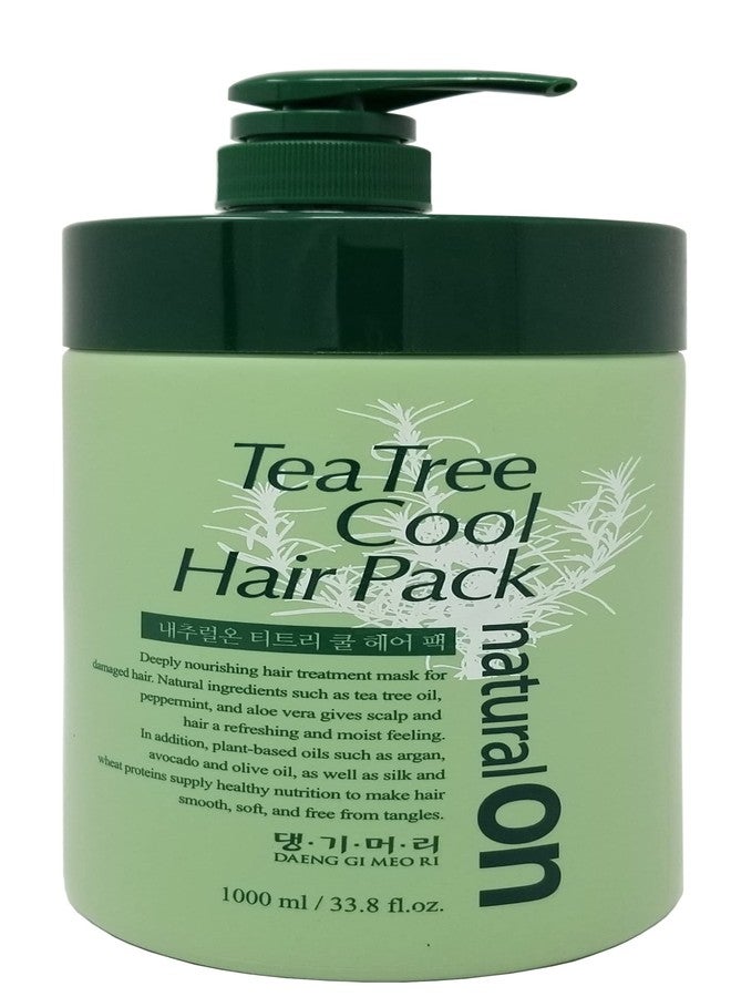 Daeng Gi Meo Ri - Tea Tree Cool Hair Pack, Scalp and Hair Nutrtion Care with Tea tree Oil, Freshness to Oily Scalp, Moisture to Dry Hair, 1000ml - Image 1