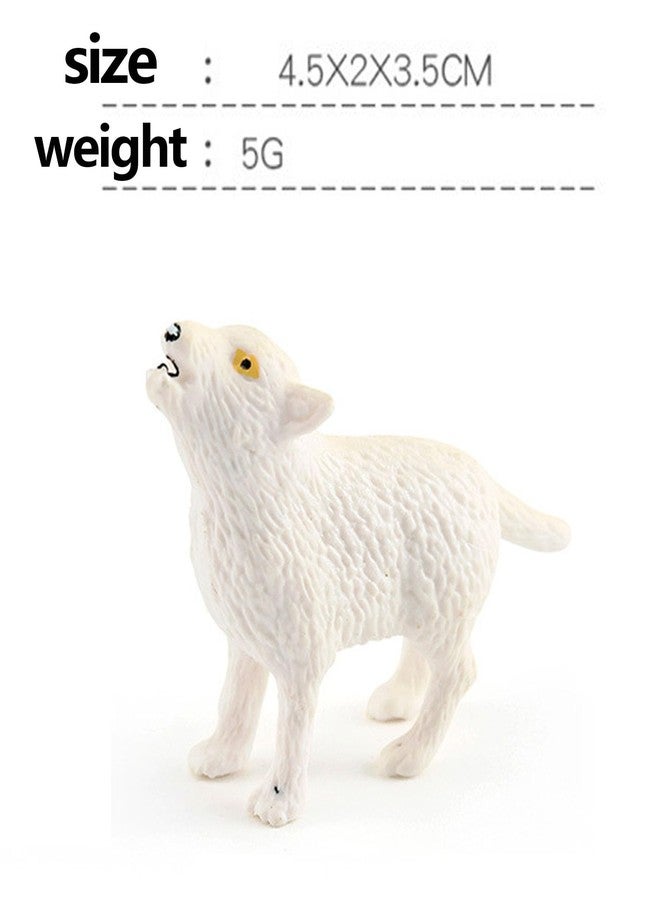 Vihaanta 2PCS Wolf Figurine, Arctic Wolf and White Figurine Set for Kids, Educational Animal Model for Cognitive Learning, Parent-Child Interaction and Home Decor, Collectible Statues - Image 3