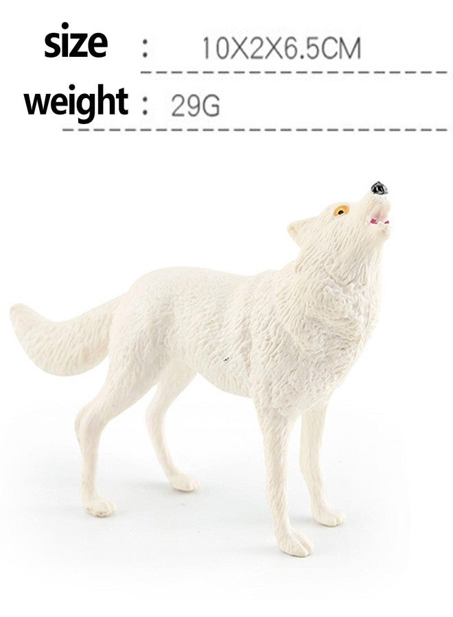 Vihaanta 2PCS Wolf Figurine, Arctic Wolf and White Figurine Set for Kids, Educational Animal Model for Cognitive Learning, Parent-Child Interaction and Home Decor, Collectible Statues - Image 2