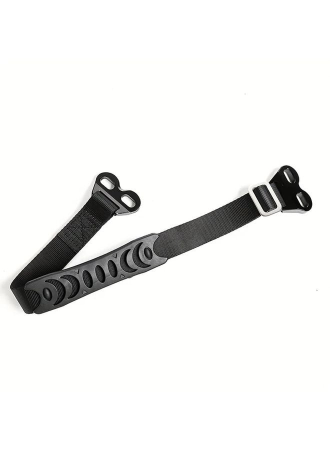 Durable Off Road Motorcycle Front Rescue Strap Aluminum Alloy Black for Towing Recovery - Image 1
