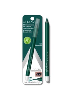 Gel Eyeliner Waterproof Fade Proof Eye Makeup Easy To Sharpen Liner Pencil 150 Evergreen 0.045Oz