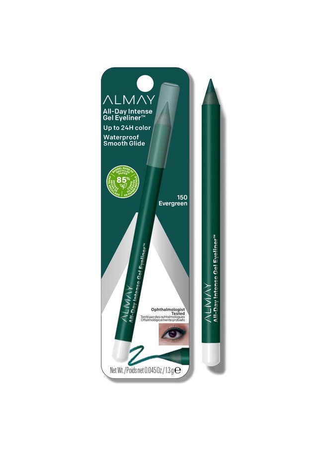 Almay - Gel Eyeliner Waterproof Fade Proof Eye Makeup Easy To Sharpen Liner Pencil 150 Evergreen 0.045Oz - Image 1