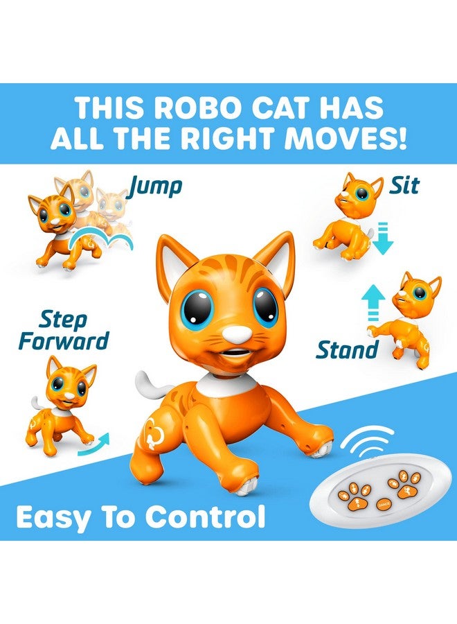 Power Your Fun Robo Pets Cat Toy for Girls and Boys - Remote Control Robot Toy Interactive Hand Motion Gestures, Smart STEM Programmable Treats Toys, Walking, Dancing Robot Pet Cat for Kids - Image 3