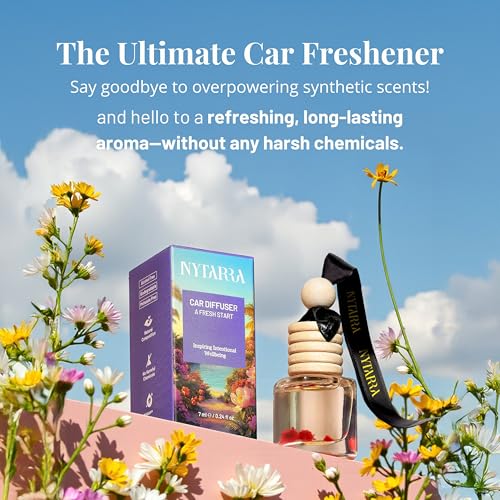Nytarra Luxury Car Perfume A Fresh Start, No-Alcohol & Long-Lasting Fragrance Diffuser, Best Car Air Freshener, Premium Car Scent Hanging Pod - Image 3