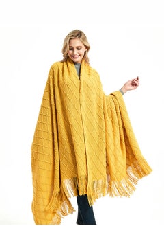 Sharpdo Office Air Conditioning Sofa Four Seasons Solid Color Tassel Shawl Knitted Blanket 127*172cm  - Image 2