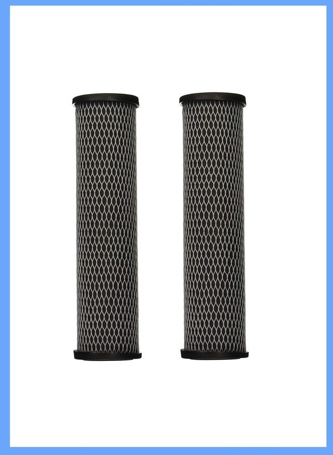 CFS - عبوة من 2 خراطيش فلتر مياه مغلفة بالكربون متوافقة مع طرازات T01-DS TO1-DS Series C - تزيل الطعم والرائحة الكريهة - خرطوشة فلتر مياه بديلة للمنزل بالكامل أسفل الحوض - 5 ميكرون - Image 2