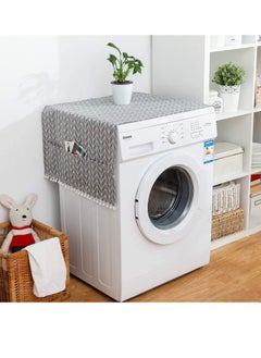 Bukela Washing Machine Dustproof Cover, 21 x 51" Anti-Stain Waterproof Washer and Dryer Protection Covers for The Top, Anti-Slip Refrigerator Fridge Dust Cover with Storage Bag (1pcs)  - Image 1