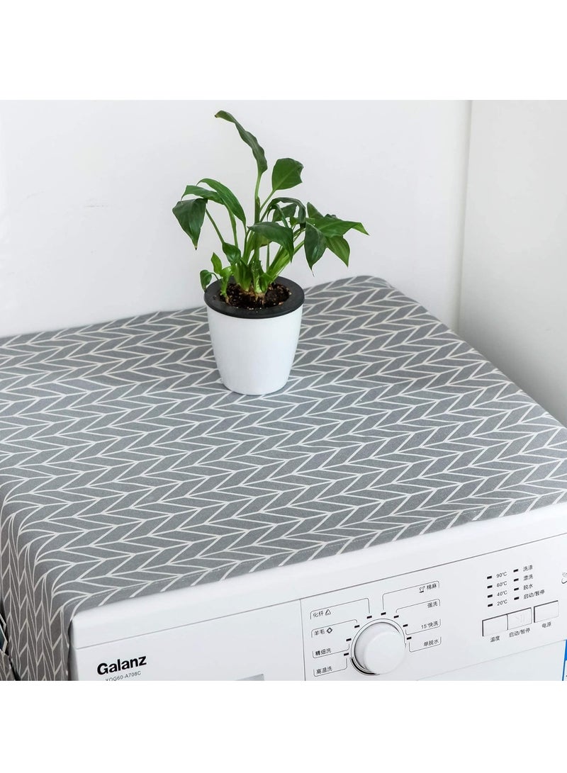 Bukela Washing Machine Dustproof Cover, 21 x 51" Anti-Stain Waterproof Washer and Dryer Protection Covers for The Top, Anti-Slip Refrigerator Fridge Dust Cover with Storage Bag (1pcs) - Image 5
