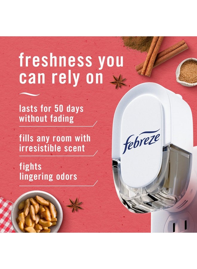 febreze Febreze Odor-Fighting Fade Defy PLUG Air Freshener Baked Cinnamon Apple, Cranberry Crumble, .87 fl. oz. Oil Refill, 2 of Each  - Image 2