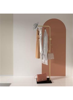 Beauenty Modern Metal Coat Stand - Elegant & Space-Saving with Sturdy Slate Base. 170cm Height. Perfect for Bedroom, Living Room, Office & Dining. Easy to Clean, Stylish & Durable (Black-Gold rack)  - Image 2