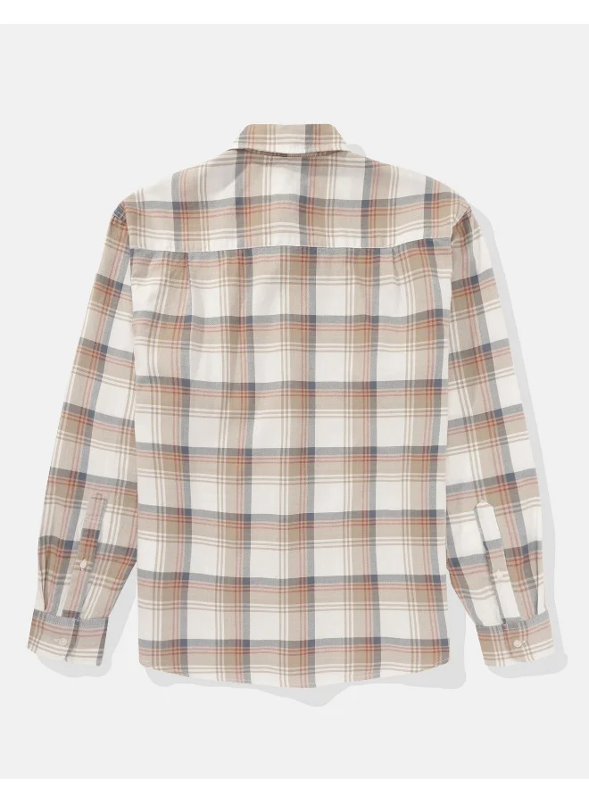 American Eagle AE Everyday Oxford Plaid Button-Up Shirt