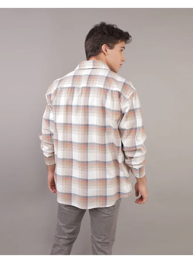 American Eagle AE Everyday Oxford Plaid Button-Up Shirt