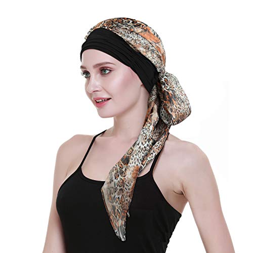 FocusCare Ladies Chemo Turban Hats Beanie Scarf Cancer Headwear for Hair Loss Patients - Image 1