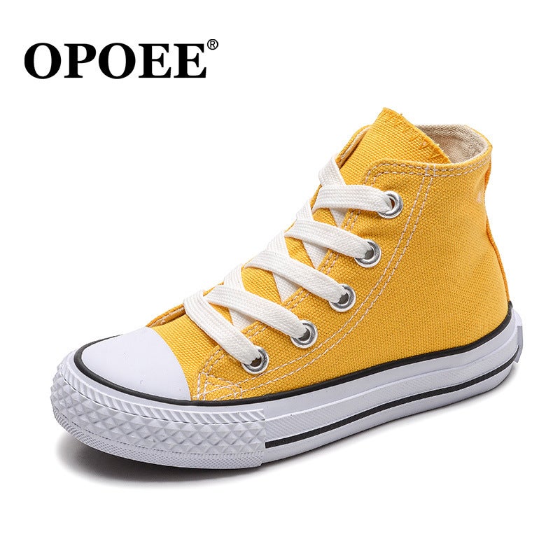 Opoee Kidsren's Shoes 2025 Spring Style Lace-Up High-Top Canvas Shoes for Boys and Girls, Baby Casual Sneakers 8008 for Infants and Toddlers - Image 5