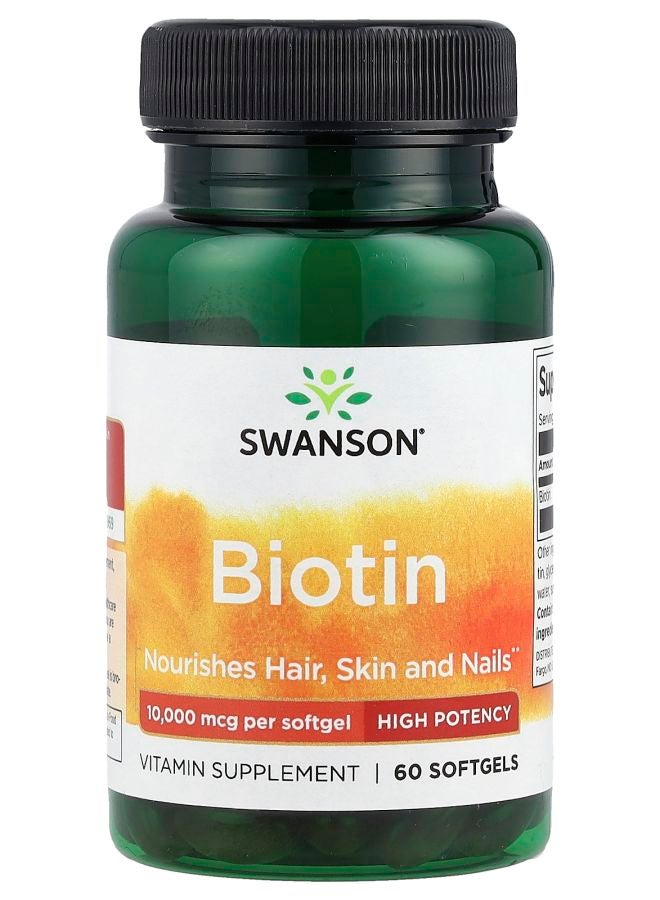 Biotin 10000 mcg 60 Softgels