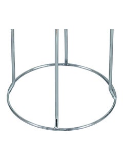 GROWYS Growys Cushion Home Stainless Steel Dining Stool Round Metal Sofa Stool for Living Room Shoe Changing Stool Makeup Stool 45CM Red  - Image 3