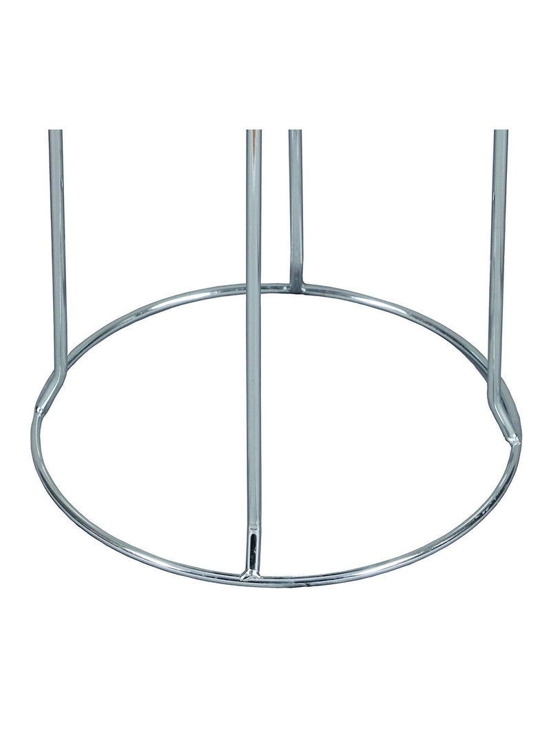 GROWYS Growys Cushion Home Stainless Steel Dining Stool Round Metal Sofa Stool for Living Room Shoe Changing Stool Makeup Stool 45CM Red  - Image 3