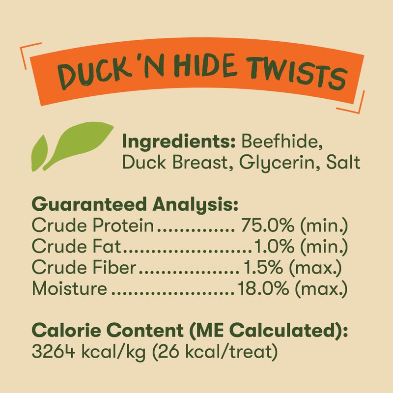 Pet 'n Shape Hide Twists â€“ Duck Wrapped Rawhide Dog Treats - Small Twist - 2 Pounds - Image 4