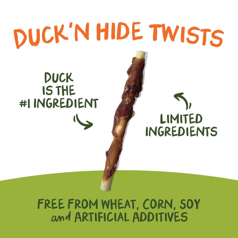 Pet 'n Shape Hide Twists â€“ Duck Wrapped Rawhide Dog Treats - Small Twist - 2 Pounds - Image 3