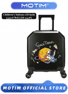 Motim Kid's Luggage Travel Luggage Carry-On Luggage 18 inch Small Luggage with Spinning Wheels Cartoon Suitcase  - Image 1