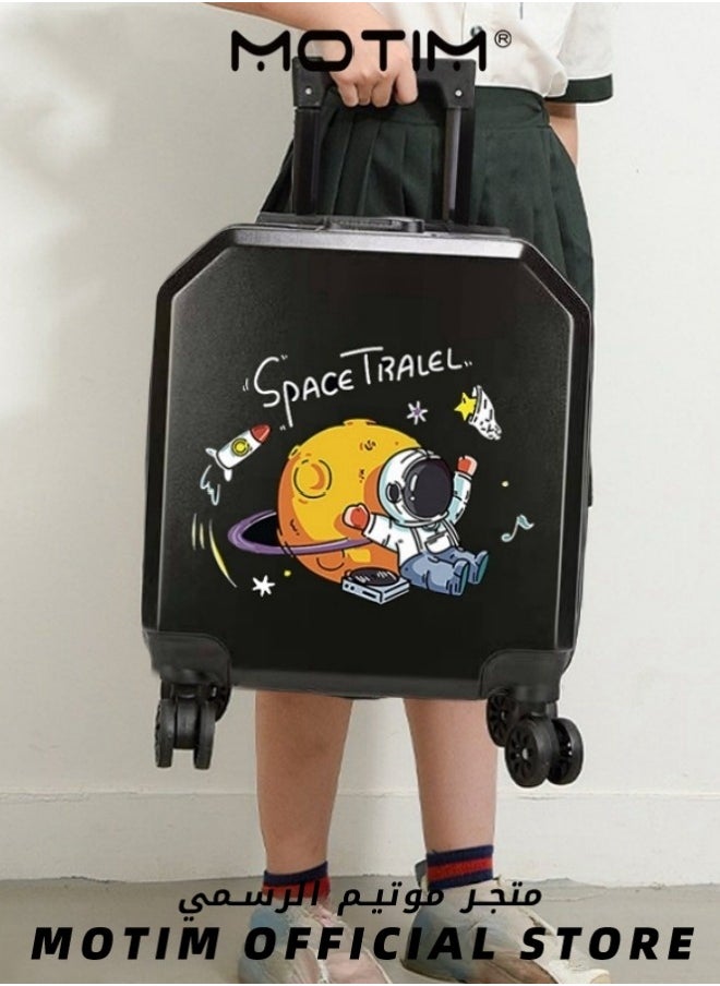 Motim Kid's Luggage Travel Luggage Carry-On Luggage 18 inch Small Luggage with Spinning Wheels Cartoon Suitcase  - Image 2