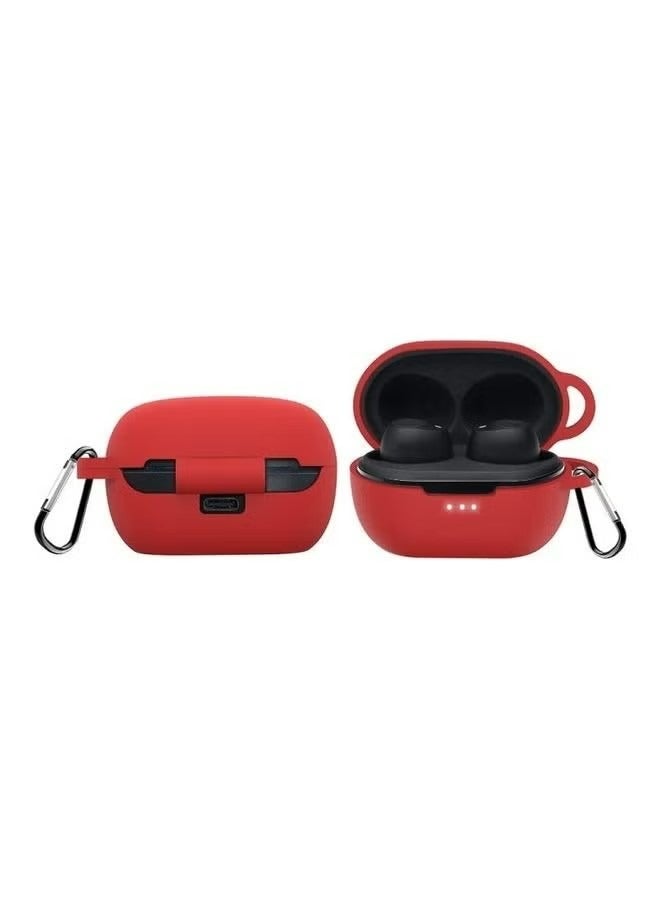 BGM 1 Pcs Anti-Lost & Shockproof Protective Silicone Case Compatible with JBL Tune 115TWS (Red) - Image 2