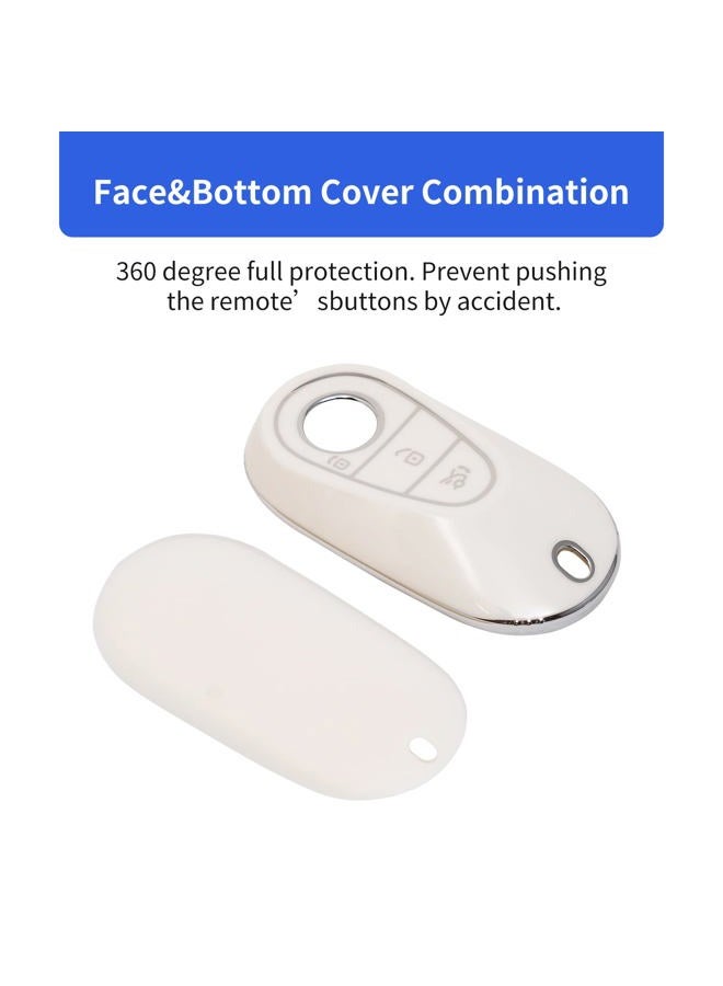 OFFCURVE for Mercedes Benz Key fob Cover, Soft TPU Smart Key Case Car Key Shell Protector Car Key Fob Replacement Car Accessories Compatible with 2020-2022 Mercedes Benz S-Class G-Class E-Class - Image 3