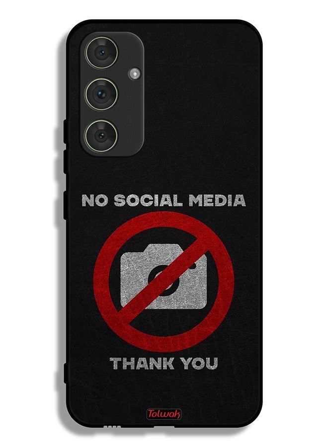 Tolwak غطاء حماية لجهاز سامسونج جالاكسي A54 5G - شكرًا بدون وسائل التواصل الاجتماعي - Image 1