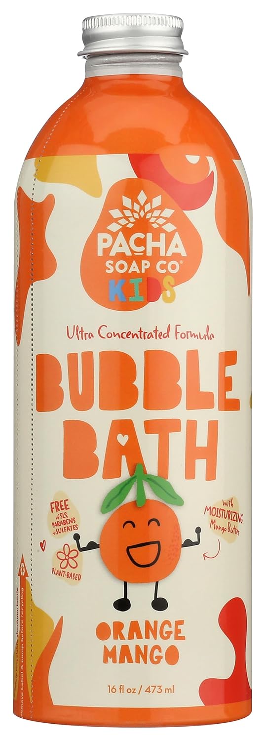 Pacha Soap Co PACHA SOAP Kids Orange Mango Bubble Bath 16 FZ - Image 1