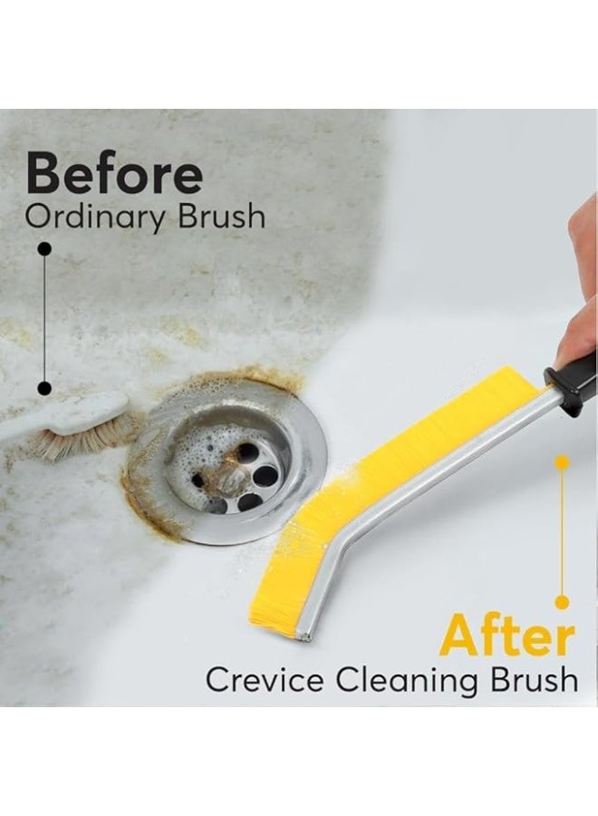 3 Pack Hard Bristled Crevice Cleaning Brush, Gap Cleaning Brush, Small Handle Multifunctional Groove Cleaning Brushes, Ideal Handheld Crevice Cleaning Brush Tool, for Bathroom, Kitchen, Household Use - Image 3