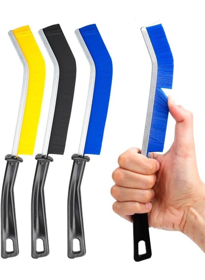 3 Pack Hard Bristled Crevice Cleaning Brush, Gap Cleaning Brush, Small Handle Multifunctional Groove Cleaning Brushes, Ideal Handheld Crevice Cleaning Brush Tool, for Bathroom, Kitchen, Household Use - Image 1