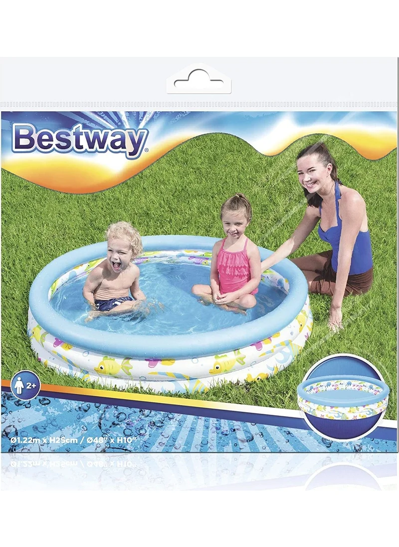 بست واي 51009 3 Ring Ocean Patterned Pool (122 x 25 cm)