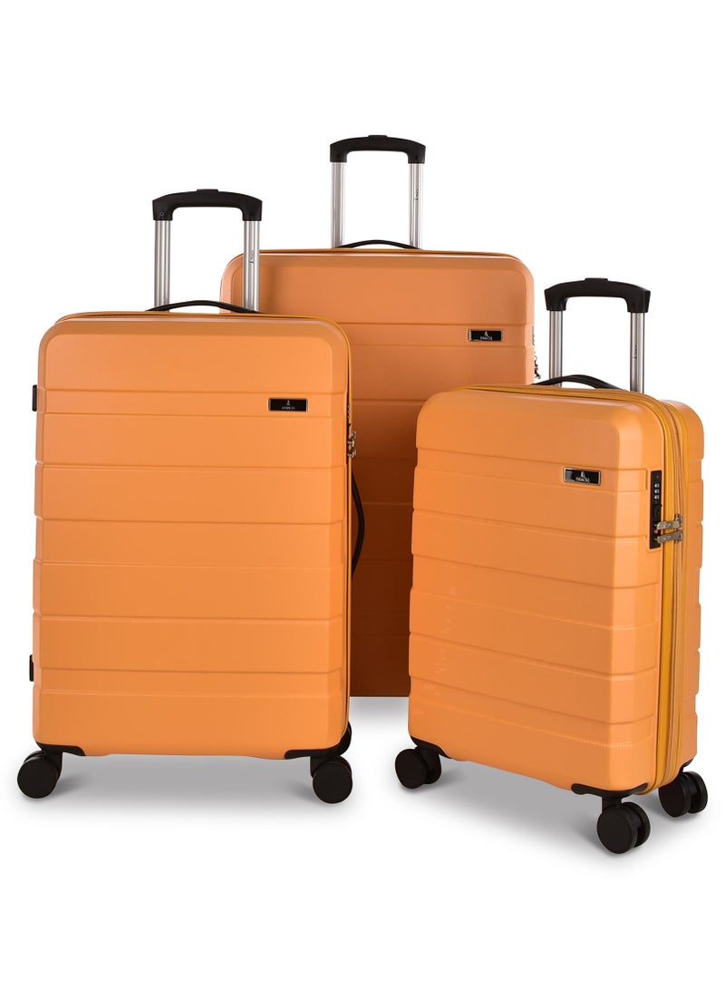 Track Luggage set 3pcs ABS Hard Durable Lightweight Trolley Travel Bag,100/3p - Image 1