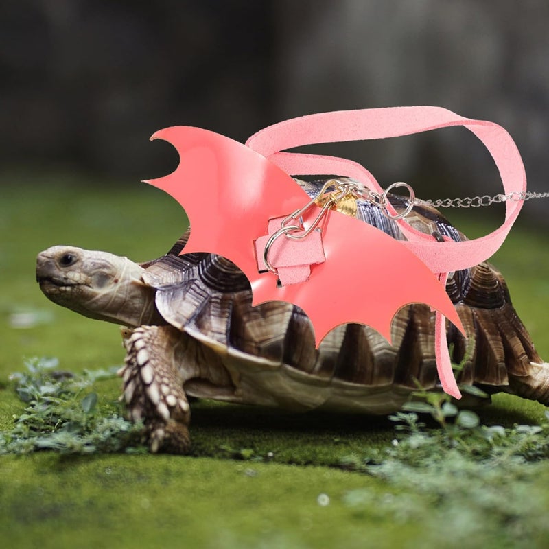 Tortoise Harness Leash with Vest, Small Size Pink Traction Rope for Outdoor Walking, Pet Turtle Control Strap for Small-Medium Turtles and Reptiles - Image 4