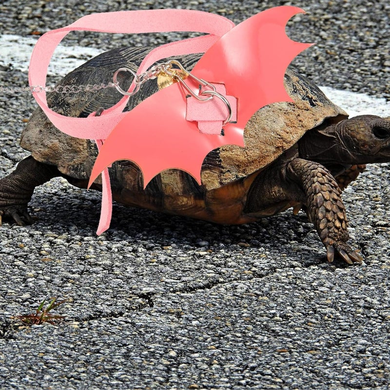 Tortoise Harness Leash with Vest, Small Size Pink Traction Rope for Outdoor Walking, Pet Turtle Control Strap for Small-Medium Turtles and Reptiles - Image 5