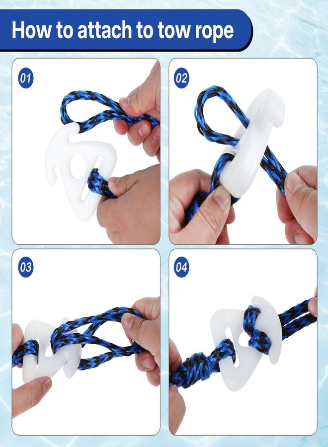 Kabahorze Heavy Duty Boat Tow Harness for Tubing, Water Sports Tow Rope for Boat Towables & Tubes, Self Centering Tow Harness Line with Quick Connector &Stainless Steel Hooks - Image 5