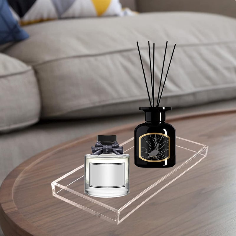 Bigfety Acrylic Vanity Tray for Organizing, Clear Bathroom Trays for Counter, Desk, Dresser - Image 3