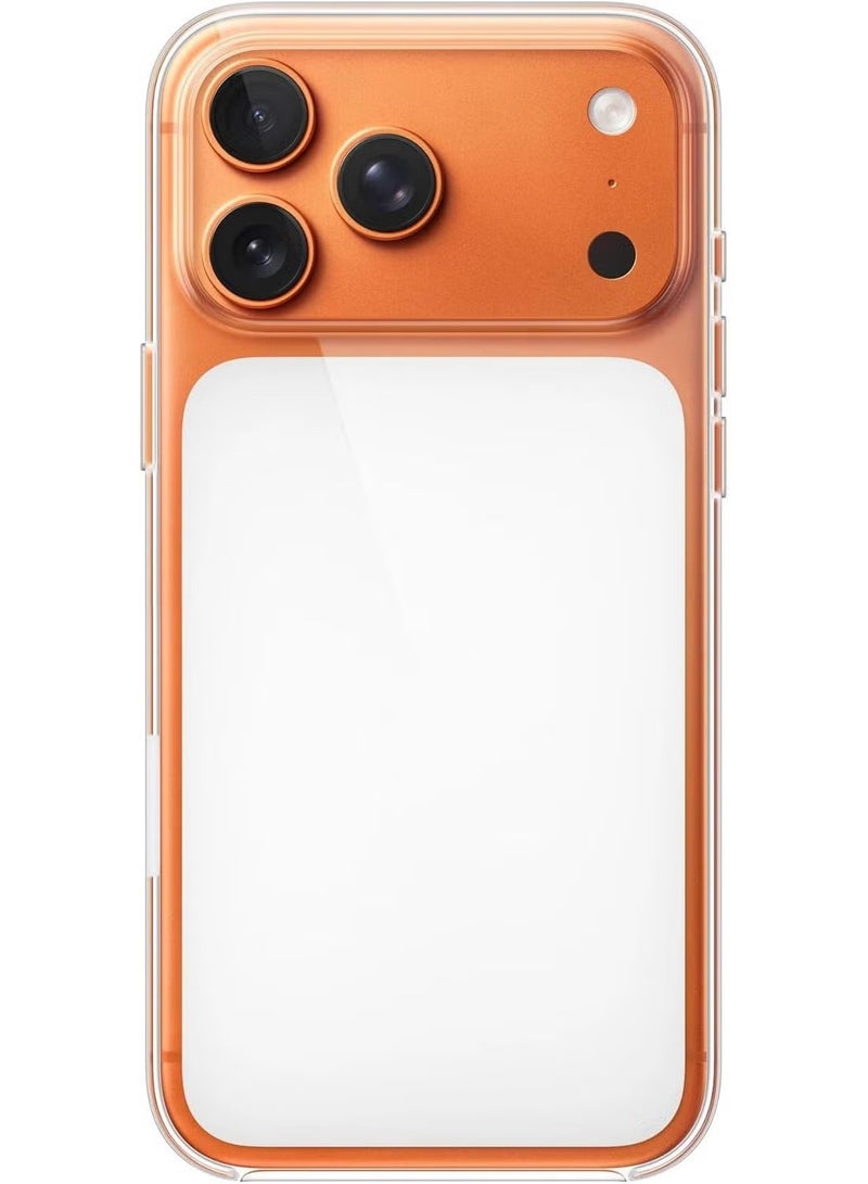 جراب شفاف لهاتف آيفون 17 برو ماكس [متوافق مع ماج سيف]، تحكم بالكاميرا: جراب خفيف الوزن، متوافق مع الشحن اللاسلكي، غطاء لامع ناعم مقاوم للاصفرار - شفاف