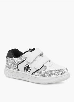 MARVEL Boys Marvel Spider-Man Print Sneakers with Hook and Loop Closure  - Image 2