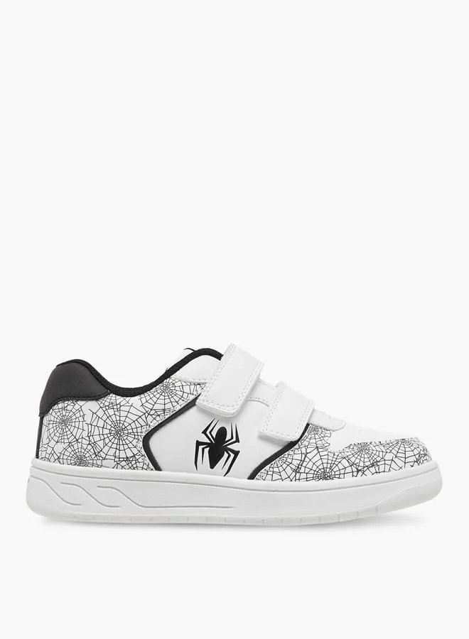 MARVEL Boys Marvel Spider-Man Print Sneakers with Hook and Loop Closure