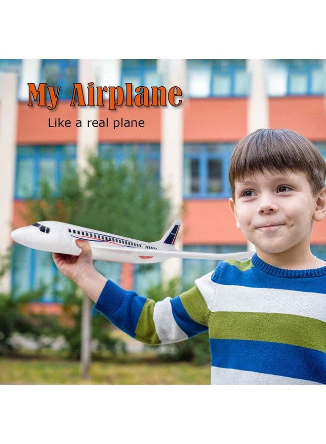 Bootaa Toy Airplanes, 2 Pack 20" Airplane Toys, Outdoor Kids Toys, Large Foam Plane Glider, Outside Toys, Birthday Gifts/Toys For 3 4 5 6 7 8 9 10 Year Old Boys Girls, Outdoor Yard Games For Kids - Image 2