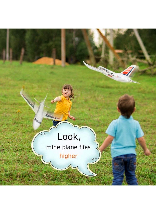Bootaa Toy Airplanes, 2 Pack 20" Airplane Toys, Outdoor Kids Toys, Large Foam Plane Glider, Outside Toys, Birthday Gifts/Toys For 3 4 5 6 7 8 9 10 Year Old Boys Girls, Outdoor Yard Games For Kids - Image 3