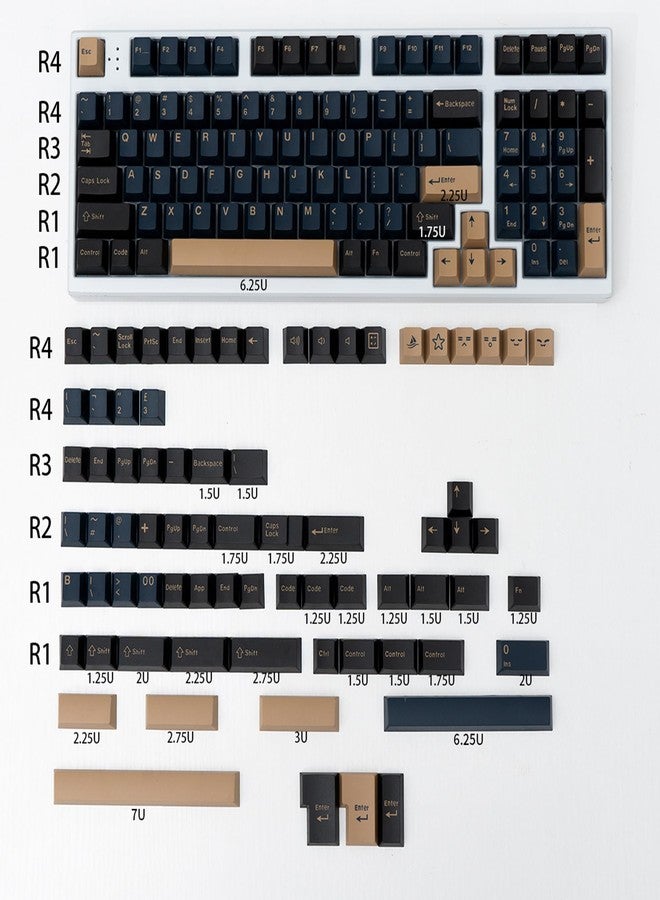 mintcaps Keycaps, 164 Keys Keyboard keycap Blue Samurai Keycaps Set Cherry Profile Custom Keyboard Key caps for Cherry Gateron MX Switches Mechanical Keyboards - Image 4