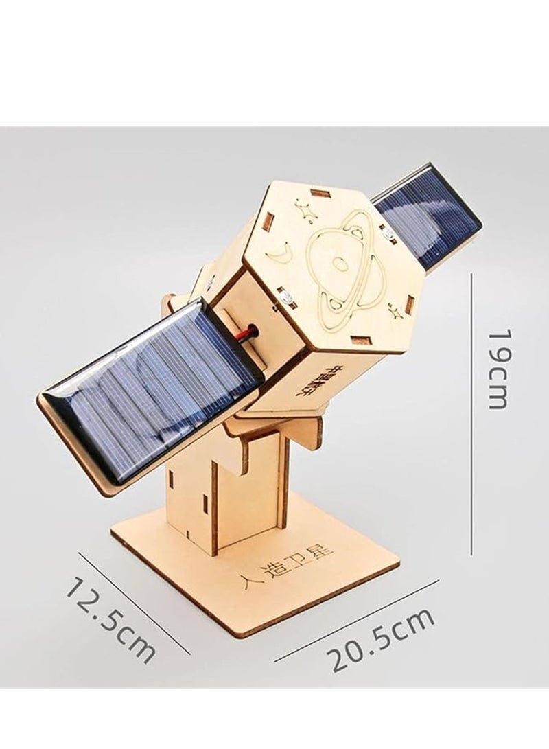 DIY Artificial Satellite Model, Wood Science Projects Experiment Kits, Novelty Scientific Building Toy, DIY Model Kits for Exploring Principles of Artificial Satellites, Gift, Teaching Prop - Image 2