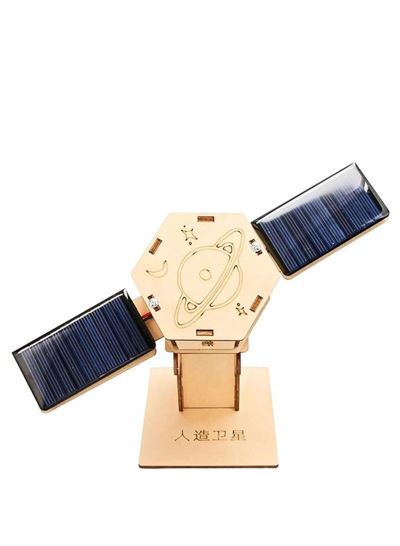 DIY Artificial Satellite Model, Wood Science Projects Experiment Kits, Novelty Scientific Building Toy, DIY Model Kits for Exploring Principles of Artificial Satellites, Gift, Teaching Prop - Image 1