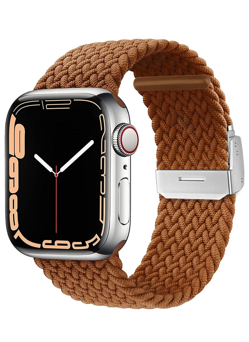 INFOSUN - INFOSUN Braided Women Men Replacement Bands Stretchable Elastic Sport Wristband Strap Compatible With Apple Watch SE 38/40/41mm iWatch Series 7/6/5/4/3/2/1 - Image 1
