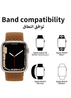 INFOSUN INFOSUN Braided Women Men Replacement Bands Stretchable Elastic Sport Wristband Strap Compatible With Apple Watch SE 38/40/41mm iWatch Series 7/6/5/4/3/2/1  - Image 2