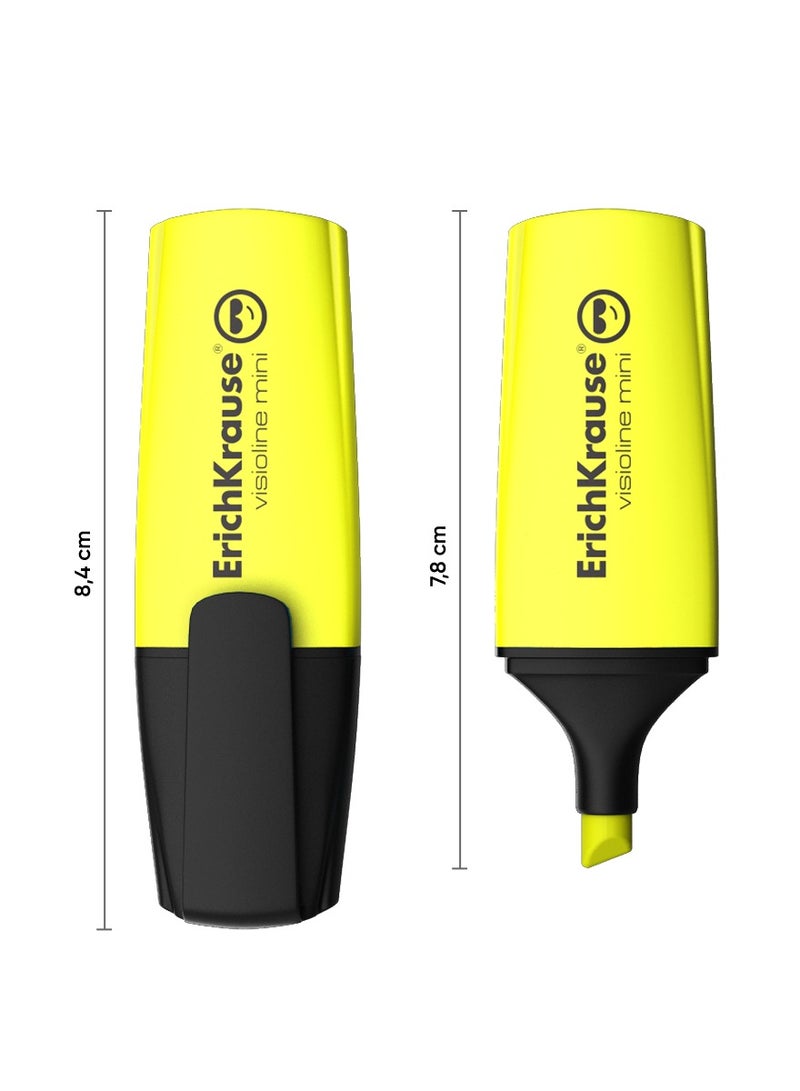 ErichKrause Set of 4 highlighters Visioline V-12 Mini, ink colors: yellow, green, blue, pink (pouch)  - Image 3