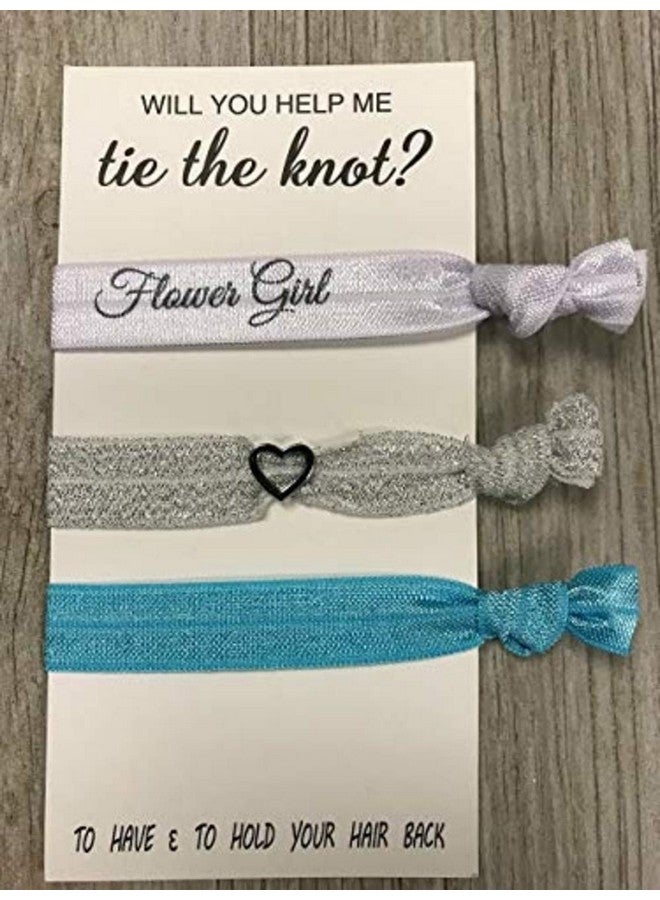 إنفينيتي كوليكشن ربطة شعر فتاة الزهرة (فيروزي) هل ستساعدني في ربط العقدة؟ اكسسوارات للشعر زهرة فتاة. ربطات شعر مرنة لتثبيت شعرك للخلف. إكسسوارات شعر الزفاف 3 قطع. - Image 1