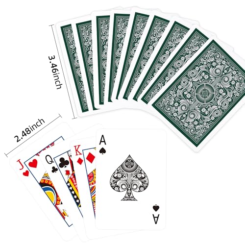 Timenued Playing Cards 2 PackDeck of CardsFun Cards Game for AdultsPoker Cards ProfessionalStandard Playing Cards SetSuitable for Game NightVarious Party Games GreenOrange - Image 5